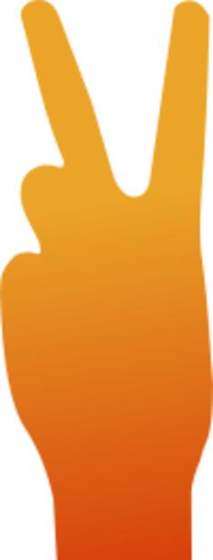 Peace hand sign vector image
