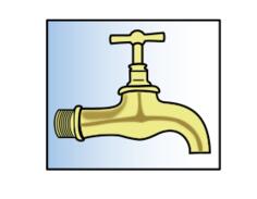 Vector illustration of old style water tap
