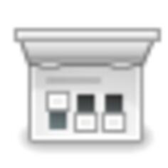 Vector drawing of switch box for computer settings