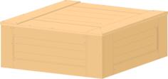 Pastel colored wooden crate vector image
