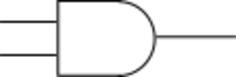 Vector graphics of "gate" electronic logic symbol