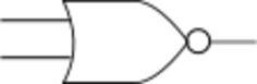 Vector illustration of "nor" electronics logic symbol
