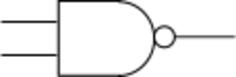 Vector clip art of "nand" electronic logic symbol