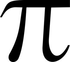Vector illustration of maths pi symbol
