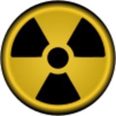 Vector clip art of nuclear radiation symbol