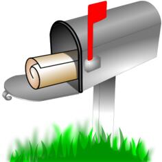Vector drawing of outdoor home mailbox
