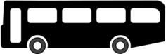 Vector clip art of public transportation bus symbol