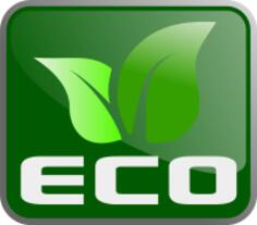 Vector clip art of rounded square green eco symbol