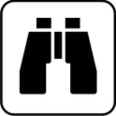 Vector illustration of international binoculats symbol