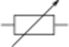 RSA IEC variable resistor symbol vector image