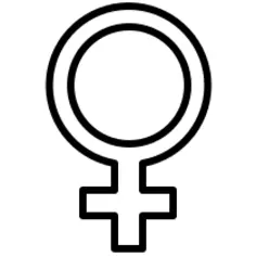 Vector clip art of international female symbol