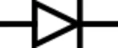 IEC style diode symbol vector drawing
