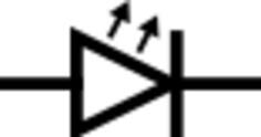 IEC style light-emitting diode symbol vector image