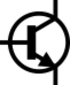 IEC style NPN transistor symbol vector image