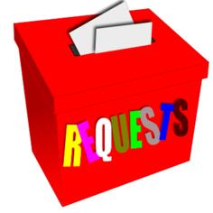 Vector image of requests ballot box