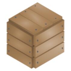 Vector graphics of boarded up wooden box