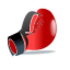 One leather boxing glove vector clip art