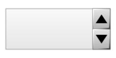 Spin box control panel vector image