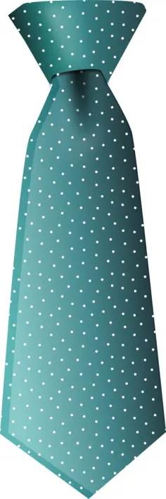 Vector drawing of spotty green tie