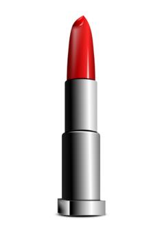 Shiny red lipstick vector clip art