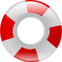 White lifebelt vector image