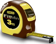 Measuring tape photorealistic vector image