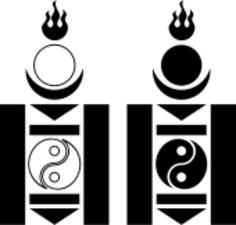 Mongolian national symbol vector drawing