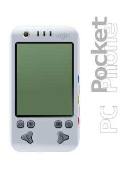 Photorealistic vector image of LCD mobile phone