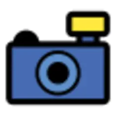 Amateur photography camera icon vector clip art