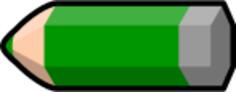 Vector illustration of thick green pencil