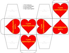 Picture cube for cutting vector image