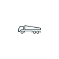 tipping truck icon line art vector image