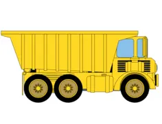 Vector illustration of large mining truck