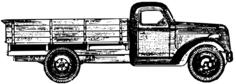 Vector graphics of small ZIS 15 truck