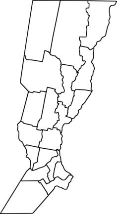 Vector clip art of map of regions in Santa Fe, Argentina