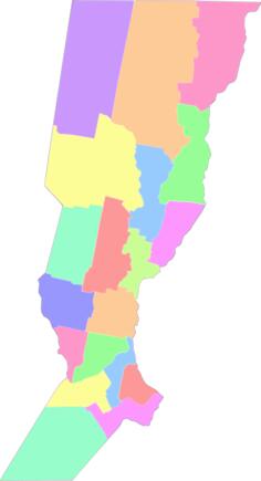 Map of regions in Santa Fe Provence in color vector image