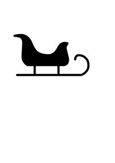 Santa's sleigh silhouette vector image