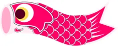 Vector illustration of red Koinobori