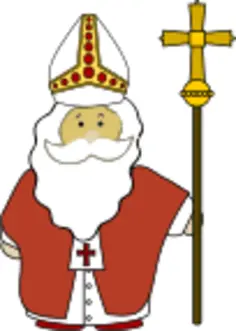 St Nicholas with his cross vector image