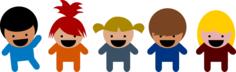 Cartoon characters kids vector graphics