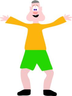 Happy cartoon man vector clip art