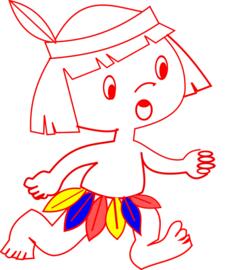 Indian girl running way vector image