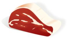 Vector illustration of piece of meat