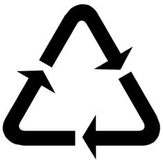 Recyclable plastic sign vector image
