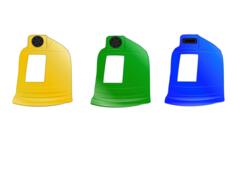 Set of recycling containers vector illustration
