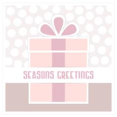 Present boxgreeting card vector image