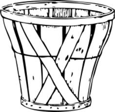 Vector drawing of bushel basket