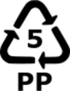 Recyclable polypropylene sign vector image