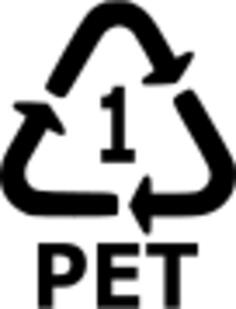 Recyclable polyethylene terephthalate sign vector image