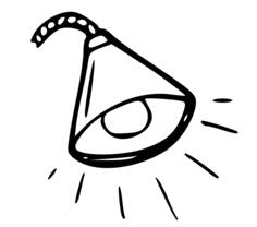 Vector drawing of a lamp